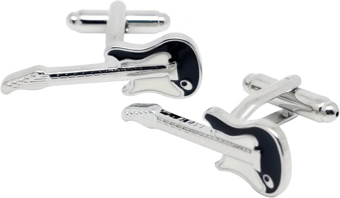 Electric Guitar Men Cufflinks for Wedding French Cuff Shirt With Gift Box Unique Funny Business Daily Shirt Cufflinks Jewelry Anniversary Present...
