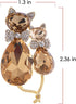Alilang Adorable Cute Light Smoked Topaz Clear Crystal Rhinestone Kitty Cat Animal Pin Brooch...