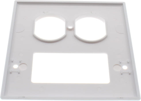 Duplex Receptacle Outlet and Decorator Switch Combination Wall Plate, OZXNO 1-Pack 2 Gang Standard Size Thermoplastic ABS Device Mounting Cover Pl...
