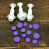 Cookie Cutters,Plunger Cutter Cake Decorating Supplies Fondant Molds,16 Pcs,Heart/Square/Oval/Circular/Star,White,Dadam...