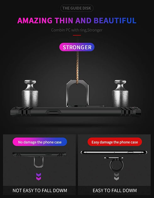 Androgate for Samsung Note 9 Phone Case, Galaxy Note 9 Case with 3D PET Screen Protector, Military-Grade Ring Holder Kickstand Car Mount 15ft Drop...