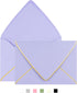 5x7 Envelopes for Invitations with Gold Border,V-Flap Envelopes 50 Pack,A7 Envelopes for Cards,Wedding,Invitations,Baby Shower,All Occasions(Purpl...