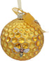 Kurt Adler Set/2 Bumble Honeycomb Bee Hive Christmas Tree Ball Ornament Décor,Glass...