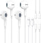 2 Pack-Wired Headphones for iPhone 14 Pro Earbuds with Lighing Aux Jack in Ear Earphones Noise Reduction Built-in Mic & Volume Control Support for...