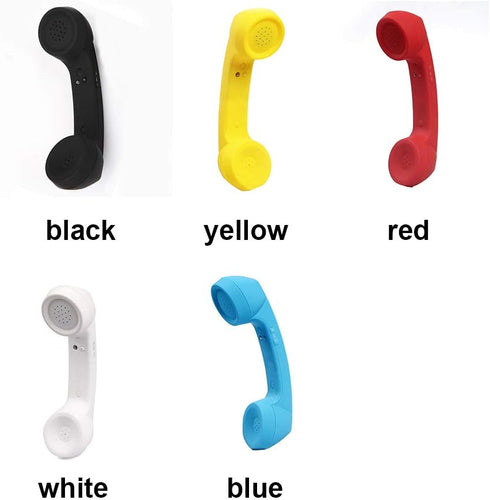 Retro Telephone Handset, Bluetooth Cordless Mobile Phone Radiation Proof Telephone Handset USB Handsets for Cell Phones(Black)...
