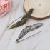 2 Pc Antique Silver Large Feather Durable Strong Metal Kilt Scarf Brooch Safety Pin...