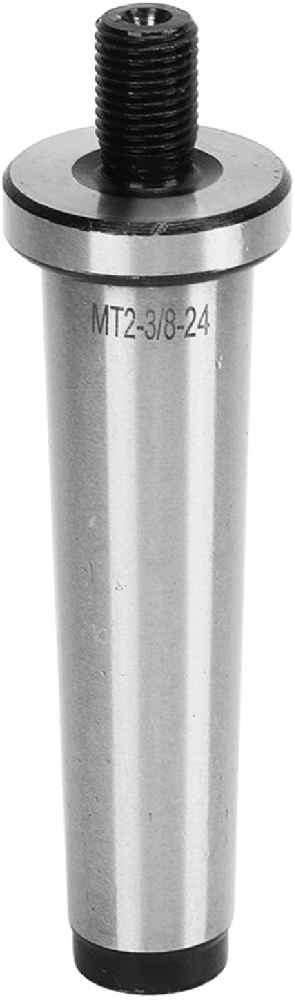 MT2-3/8-24 Drill Chuck Arbor 2MT Shank To 3/8in 24 Threaded Drill Chuck Arbor Hardened Morse Taper MT2 Adapter for Pneumatic Tools...