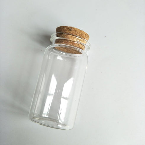 6pcs 50ml Small Glass Bottles Vials Jars Glass with Cork Stopper Storage Bottle 50ml 37x70mm(1.45x2.75inch)...