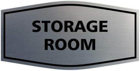 Signs ByLITA Fancy Storage Room Sign (Brushed Silver) - Medium 1 Pack...