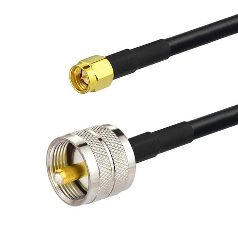 BINGFU SMA Male to UHF SO239 Female & PL259 Male RG58 Coaxial Jumper Cable 12 inch 30cm (2-Pack) for Portable VNA Vector Network Analyzer Antenna ...