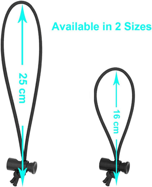 Foto&Tech Multipurpose Extra Thick Elastic Cable Tie and Organizer, Adjustable Cable Strap Toggle Tie, Reusable Tangle Tamer, Cable Management for...