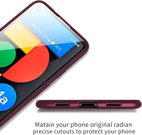 X-level Google Pixel 4a 5G Case Thin Ultra Slim Fit Mobile Phone Case Soft Flexible TPU Matte Finish Light Coating Grip Full Protective Phone Back...