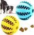 (2 Pack) Dog Puzzle Toy Teething Ball Nontoxic Durable Chew Toy Teeth Cleaning Chewing Playing Treat Dispensing Dog Toy (2 Pack) (Turquoise Blue a...