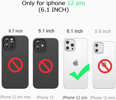 Design for iPhone 12 Pro Waterproof Case, Full Body Shockproof Case for iPhone 12 Pro Case with Screen Protector, Dust Proof Phone Case Cover for ...