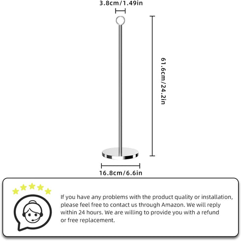 Toilet Paper Holder Stand(with Reserve Function), Free-Standing Stainless Steel Stand for Bathroom & Toilet Spare Rolls Storage...