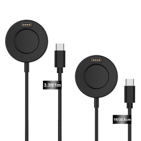 COSOOS 2-Pack USB-C Charging Cables for Garmin Charger Cable Stand, 1m Long & 30cm Short Watch Charging Dock Station for Garmin Fenix 7 6 5, Vivoa...