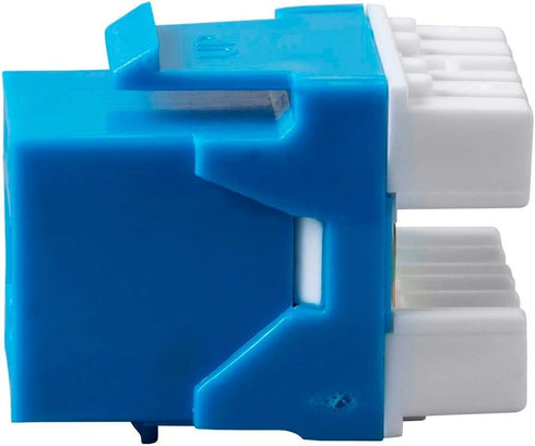 Monoprice Cat6 RJ-45 180-Degree Punch Down Keystone - Dual IDC, for 22-24AWG Solid Wire, Blue...