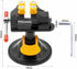 Universal Mini Table Bench Screw Clamp Engraving Table Vice 360 Rotatable Adjustable Table Vise Suction Cup Base for Jewelry Watch Walnut...