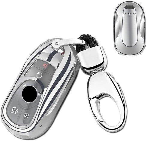 Key Fob Cover,Compatiable with Buick Enclave Lacrosse Verano Encore Regal Envision Cascada GL8 Smart Keyless Entry Key Fob Soft TPU Case Protector...
