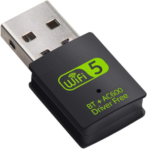 USB WiFi Bluetooth Adapter, 600Mbps Dual Band 2.4/5Ghz Wireless Network External receiver, Mini WiFi Dongle for PC/Laptop/Desktop...