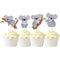 Mulukaya 24Pcs Koala Cupcake Toppers Cake Picks for Wild Animal Birthday Wedding Party Supplies...