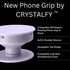 Grips by CRYSTALFY Pink Druzy Quartz Crystal Phone Grip & Phone Stand Authentic Natural Gemstone Swappable Top, Expandable Collapsible Holder for ...