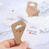 AKOAK 100 Pcs Kraft Paper Necklace Bracelet Earring Packaging Display Card Handmade with love Printing Creative Jewelry Display Card (White, 12x4....