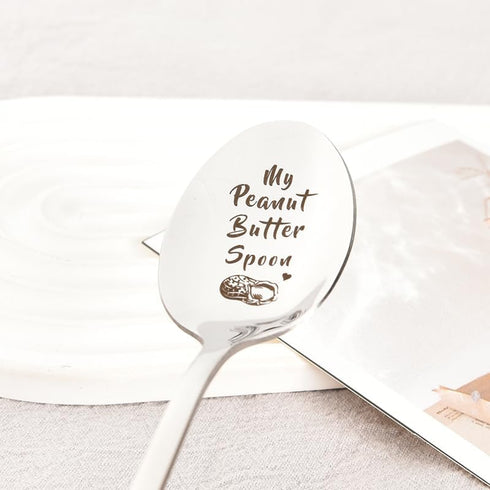 My Peanut Butter Spoon Funny Birthday Gifts for Women Mom Grandma Gifts from Daughter Granddaughter Grandson Son Dad Gifts for Men Best Friend Fri...
