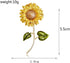 Sunflower Brooch Pins Set Rhinestone Crystal Flower Bee Lapel Pin Shining Elegant Vintage Gold Yellow Pin Ladies Brooch...