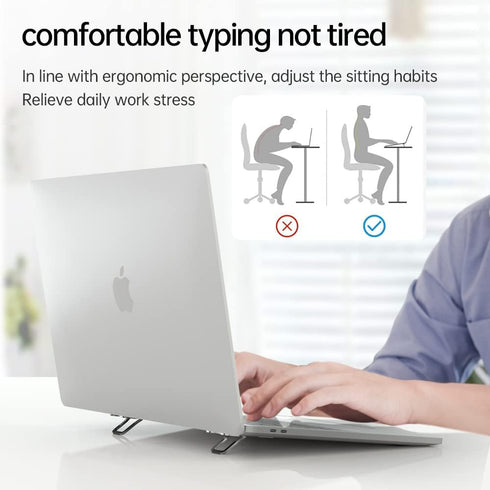 Keyboard stand-2PCS,Portable Invisible Laptop Stand for with 2 Adjustable Angles for Desk,Mini Aluminum Cooling Pad,with MacBook Pro/Air, Lenovo, ...