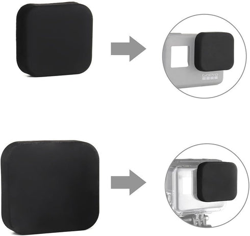 SOONSUN Silicone Lens Cap Cover Kit for GoPro Hero 5 6 7 Black Hero(2018) Camera and Housing Case (Included 2 x Lens Caps for Hero5 6 7 Black Came...