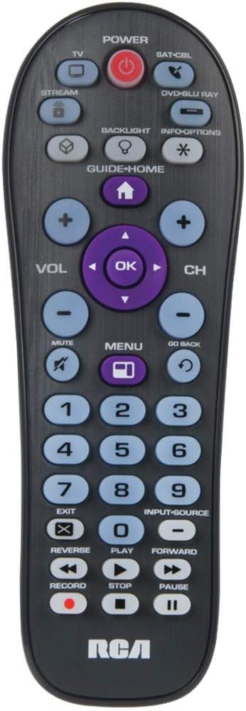 RCA Universal 4-Device Big Button Universal Remote with Streaming (RCR413BHE)...