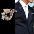 Vintage crystal rhinestones fox brooch women girl fashion personality jewelry Lapel Pin Safety Pin...