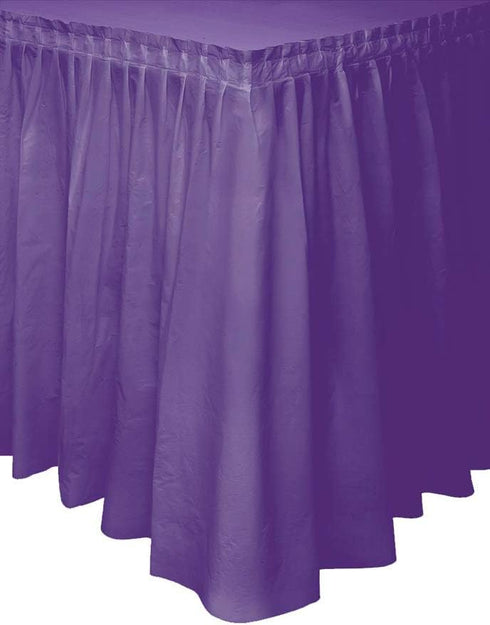 Unique Industries Plastic Table Skirt, 29" x 14", Purple...