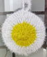 Toast and Eggs Shaped Acrylic Dish Scrubbers, Cute Food Shaped Net Cloth Kitchen Scrubber/ Dish Sponge/ Dishcloths...