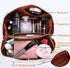 Large Capacity Travel Cosmetic Bag, Makeup Organizer Bag for Women, Portable Checkered Makeup Bags | PU Leather waterproof Skincare Bag with handl...