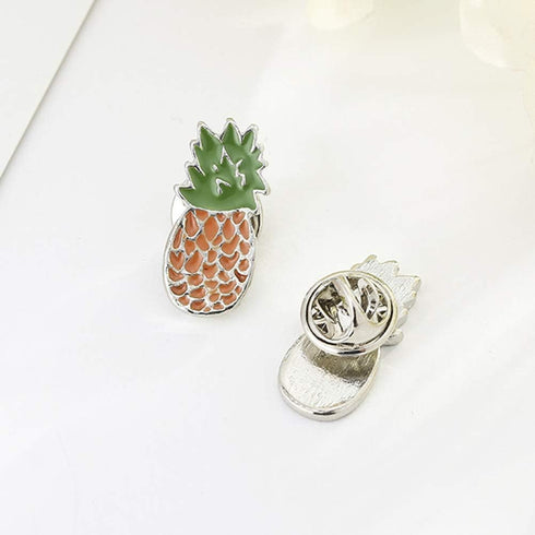 Amosfun 5pcs Lovely Originality Fashion Fruits Brooch Summer Style Small Fresh Oil Dripping Pineapple Brooch Pins...