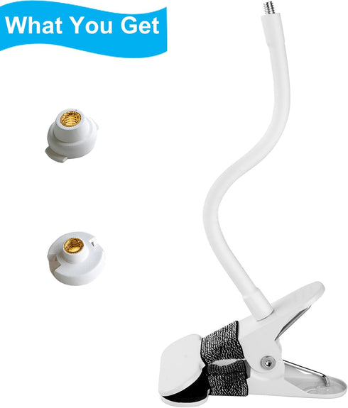 Flexible Baby Monitor Clip Clamp Mount Compatible with HelloBaby HB6550/HB65/HB66/HB248,ANMEATE SM935E,iFamily 43E,Kidsneed SM935, Hellobaby Camer...