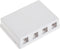 4 Port Keystone Jack Surface Mount Box, White, Surface Mount Box for Networking, Home Theatre, Security/Surveillance, Cablewholesale...