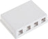 4 Port Keystone Jack Surface Mount Box, White, Surface Mount Box for Networking, Home Theatre, Security/Surveillance, Cablewholesale...