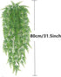 YYaaloa Fake Plants Artificial Hanging Plants 2-Pack 31.5Inch Boston Fern Fake Leaves Greeny Chain Wall Home Room Garden Wedding Garland Outside D...