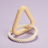 Peps Pet Toy Natural Rubber Triangle w/Cotton Rope (Tan, Small)...