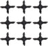 50 Pieces 1/4 Inch Barbed Cross Fittings Barbed Cross Connecters 4 Way Garden Watering Cross Connector Drip Irrigation Tubing Fit for 4mm/7mm Tube...