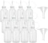 12 Pcs 1 Ounce Needle Tip Glue Bottle 30ml Plastic Dropper Bottles for Small Gluing Projects, Paper Quilling DIY Craft, Acrylic Painting, White Li...