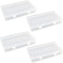 4 Pack Rectangular Clear Plastic Storage Containers Box with Hinged Lid for Beads and Other Small Craft Items (6.1 x 3.3 x 1.18 inch)...