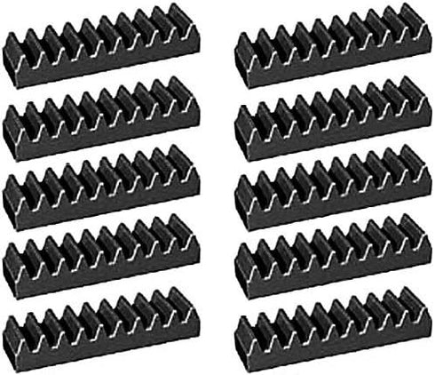 LEGO Technic NEW BLACK RACK GEAR SET Track Kit 1x4 brick Part Piece Mindstorms NXT robot robotics assortment pack ev3 motor (Pack of 10 pcs)...