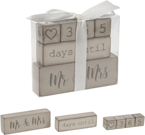 Ganz 6 Piece Wooden Block Wedding Day Countdown Calendar...