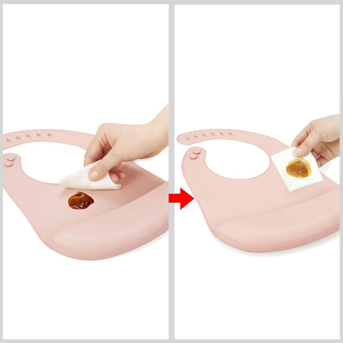 PandaEar 3 Pack Baby Bibs for Eating with Food Catcher, Waterproof Silicone Bibs for Babies Toddlers Boys Girls, Adjustable Baby Food Feeding Bibs...