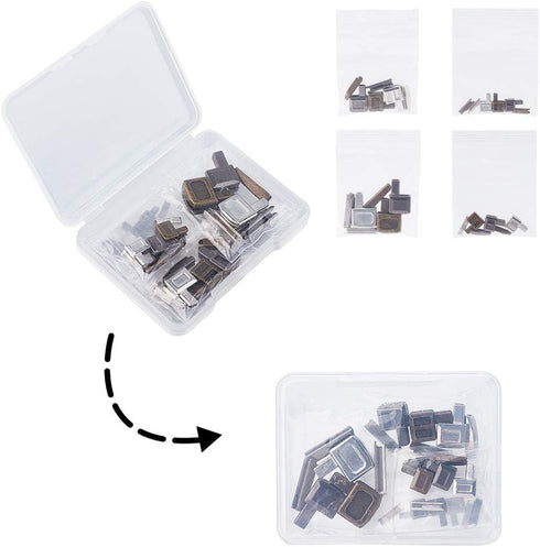 PH PandaHall 12 Sets Metal Zipper Latch Slider Retainer 3 Color #3#5#8#10 Insertion Pin Zipper Bottom Zipper Stopper for Metal Zipper Repair Zip S...
