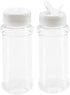 Set of 12Pcs Empty Plastic Spice Jars, 3.3 Fluid Ounces/100ml Spice Containers for Storing BBQ Seasoning Salt Pepper,Glitter Shakers Bottles (Whit...